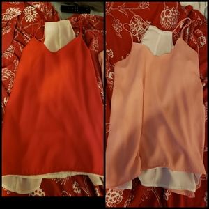 2 NY&C reversible strappy cami tank tops